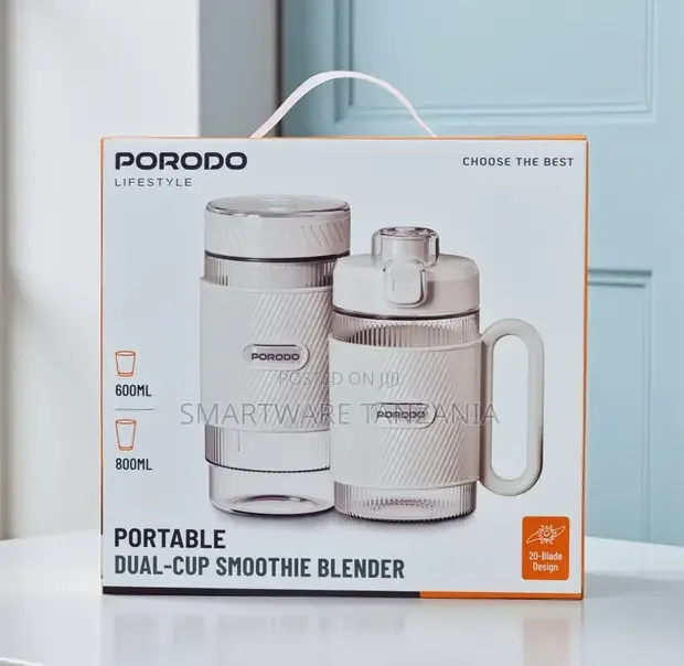 Porodo Portable Dual Cup Smoothie Blender - Buy in Dar es Salaam, Tanzania | Smartware