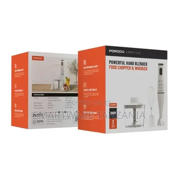 Porodo Powerful Hand Blender Food Chopper Whisker - Buy in Dar es Salaam, Tanzania | Smartware