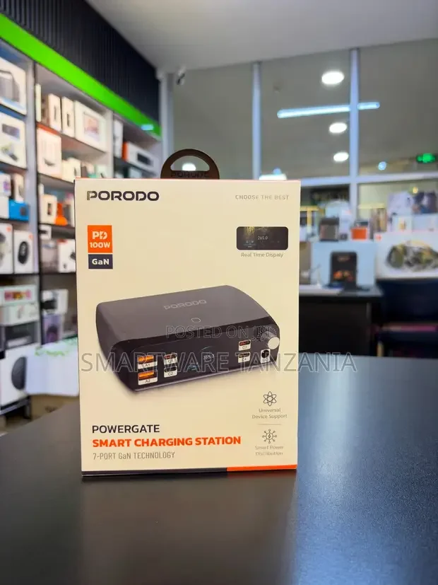 Porodo Powergate 100W GaN 7-Port Smart Charging Station - Buy in Dar es Salaam, Tanzania | Smartware