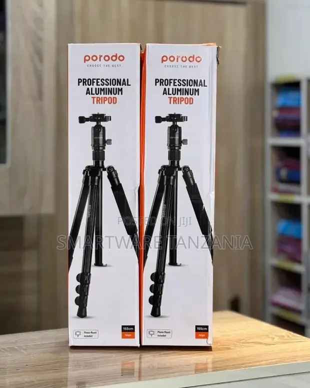 Porodo Professional Aluminum Tripod 155cm - Buy in Dar es Salaam, Tanzania | Smartware