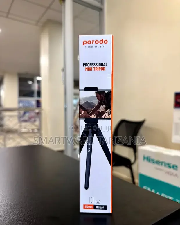 Porodo Professional Mini Tripod 66mm Height - Buy in Dar es Salaam, Tanzania | Smartware