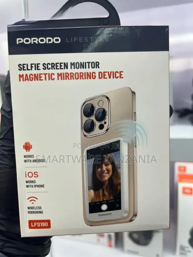 Porodo Selfie Screen Monitor Magnetic Mirroring Device - Buy in Dar es Salaam, Tanzania | Smartware
