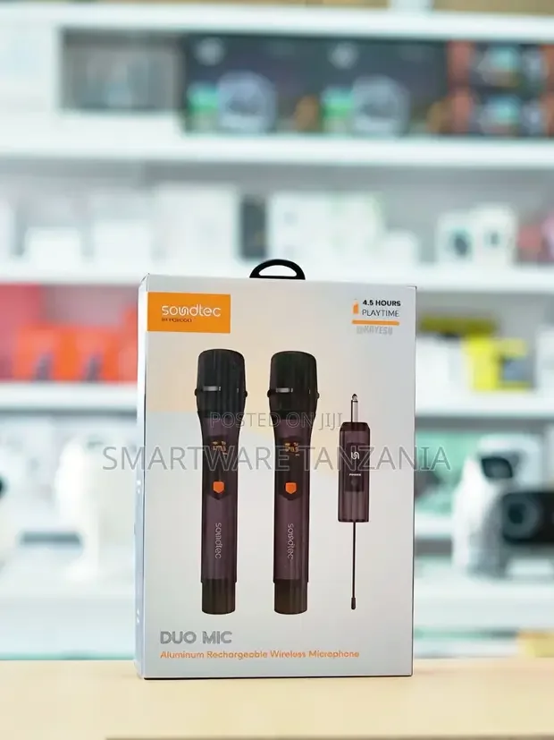 Porodo Soundtec Duo Mic Aluminum Rechargeable Wireless Microphone - Buy in Dar es Salaam, Tanzania | Smartware