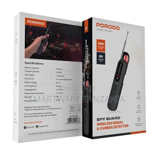 Porodo Spy Guard Wireless Signal Camera Detector - Buy in Dar es Salaam, Tanzania | Smartware
