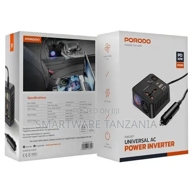 Porodo Universal AC Power Inverter - Buy in Dar es Salaam, Tanzania | Smartware