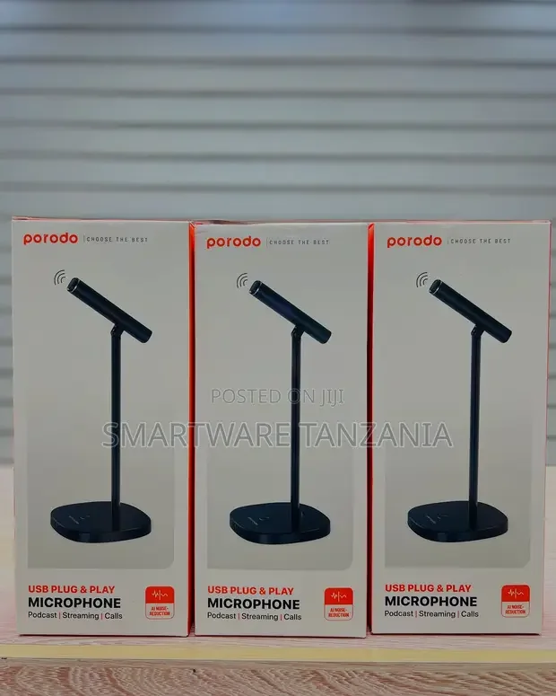 Porodo USB Plug & Play Microphone for Streamers - Buy in Dar es Salaam, Tanzania | Smartware