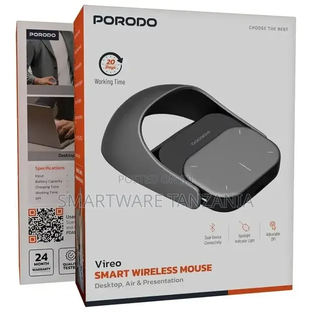 Porodo Vireo Smart Wireless Mouse - Gray - Buy in Dar es Salaam, Tanzania | Smartware