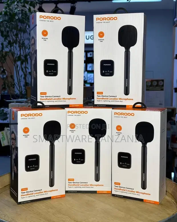 Porodo Wireless Microphone Kit Type-C Lightning 12 Hour Battery