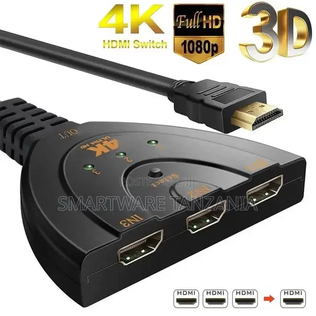 Port HDMI Full HD 1.4V High Version HDMI Splitter 3 Ports
