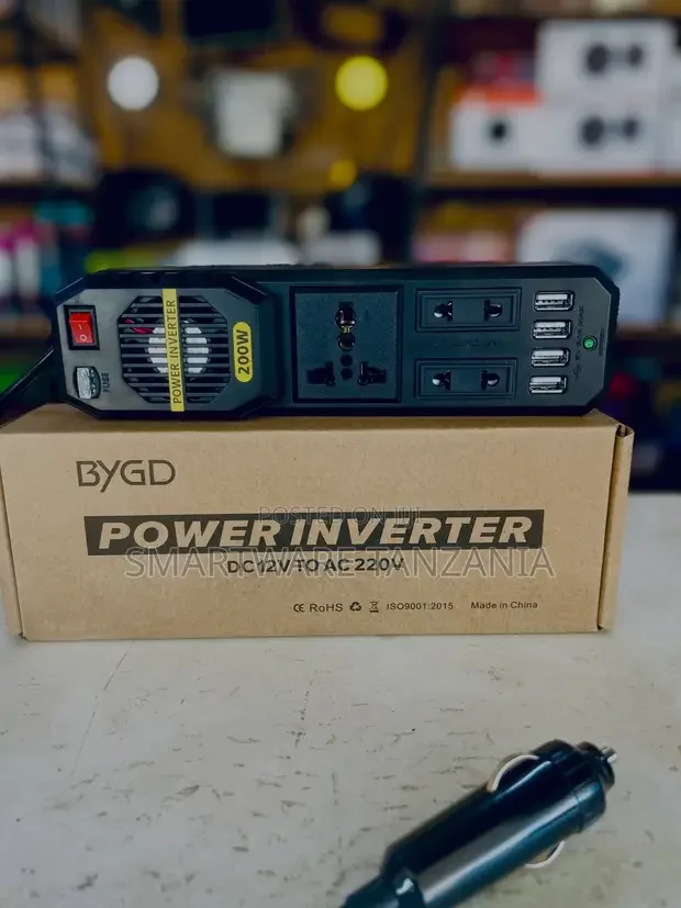 Portable 200W Vehicle Power DC 12V to 220V AC - Buy in Dar es Salaam, Tanzania | Smartware