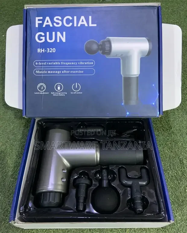 Portable Cordless Massage Gun 4 Head Massager, 6 Speed