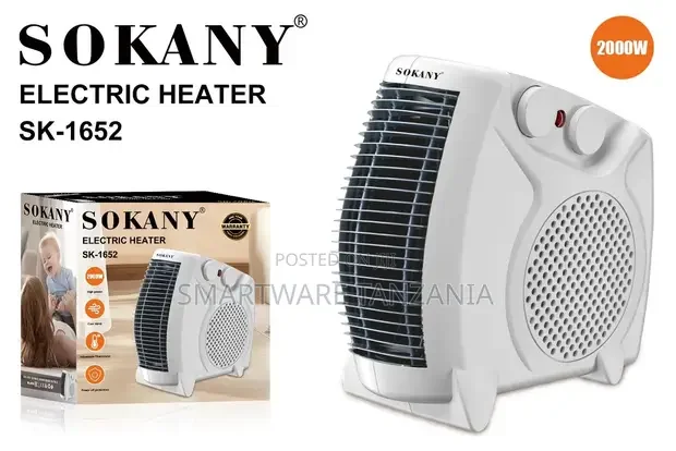 Portable Electric Fan Heater (17-37°C) - Buy in Dar es Salaam, Tanzania | Smartware