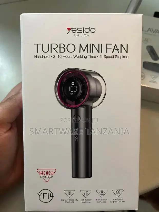 Portable Handheld Turbo Fan With Lanyard for Outdoor Travel - Buy in Dar es Salaam, Tanzania | Smartware