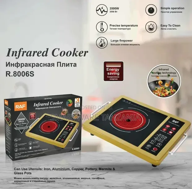 Portable Induction Infrared Cooktop 1800W Burner - Buy in Dar es Salaam, Tanzania | Smartware