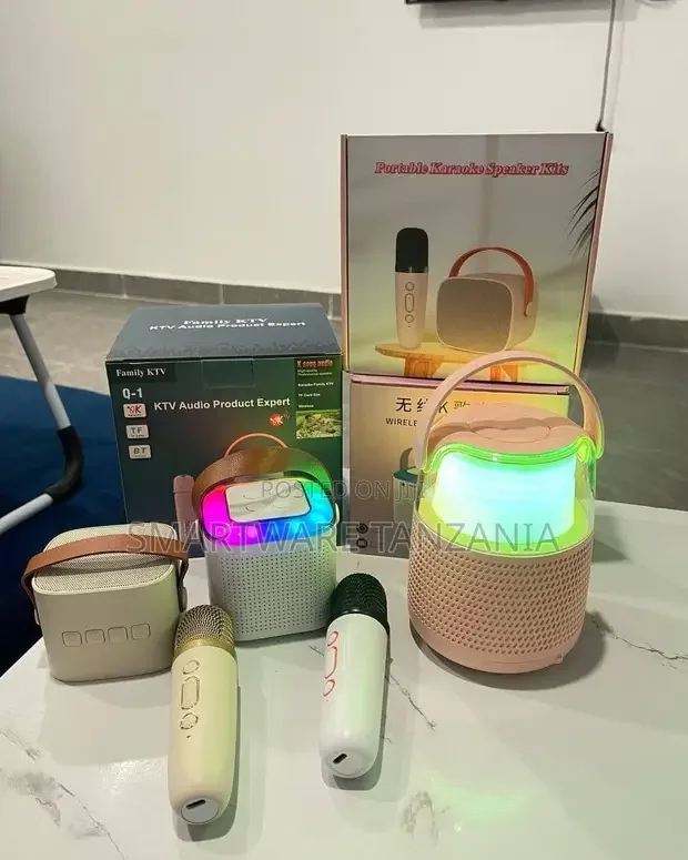 Portable Karaoke Speaker Machine With 2 Wireless Microphone - Buy in Dar es Salaam, Tanzania | Smartware
