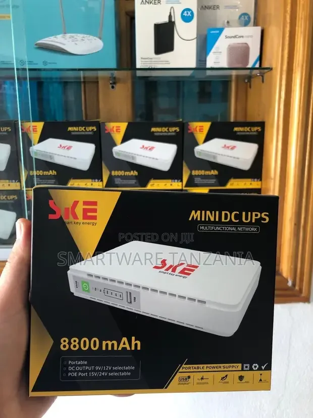 Portable Mini UPS 8800mAh Battery Backup for WiFi Router - Buy in Dar es Salaam, Tanzania | Smartware