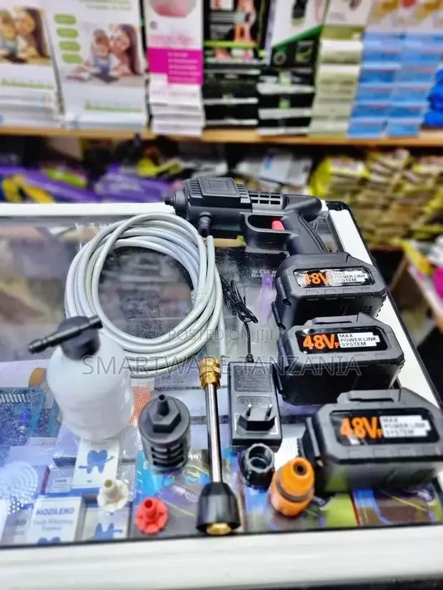 Portable Rechargeable Pressure Washer With 2 Pieces Of 48V - Buy in Dar es Salaam, Tanzania | Smartware