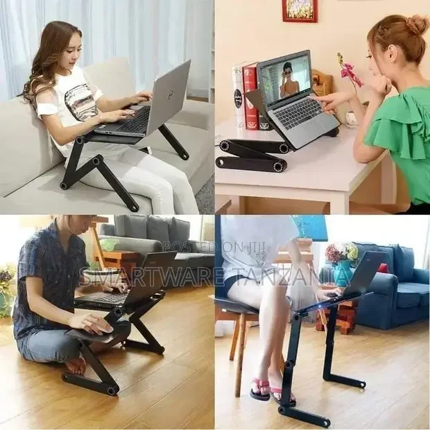 Portable Tabletop Laptop Stand With Dual Cooling Fans