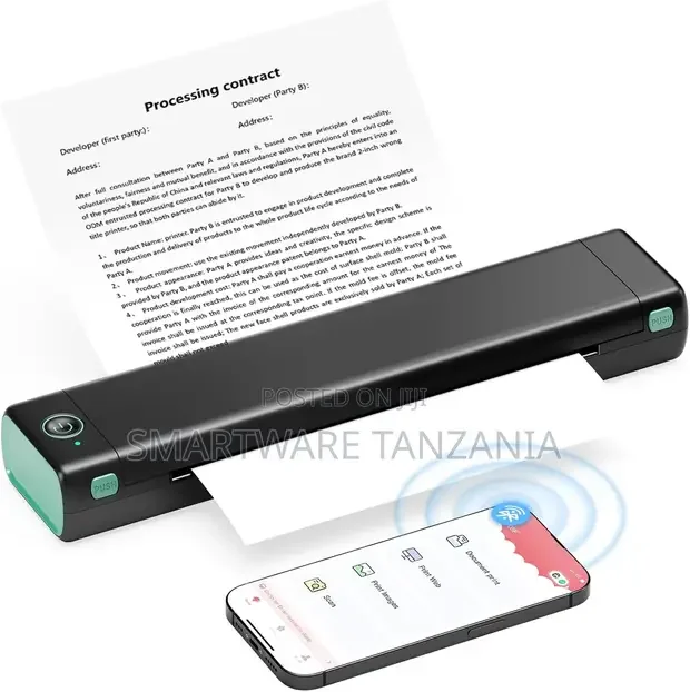 Portable Wireless Printer, Small Bluetooth A4 Mobile Printer - Buy in Dar es Salaam, Tanzania | Smartware