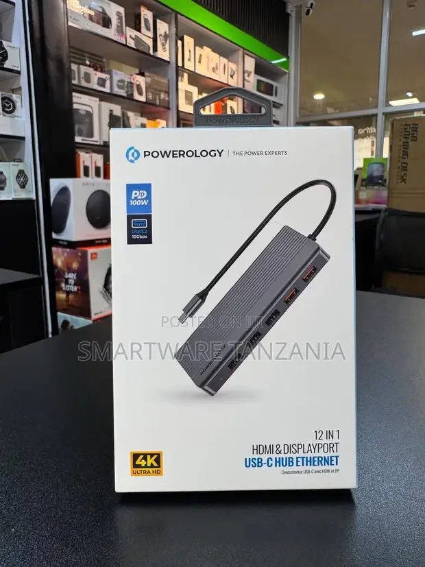 Powerology 12 in 1 USB C Hub - Buy in Dar es Salaam, Tanzania | Smartware