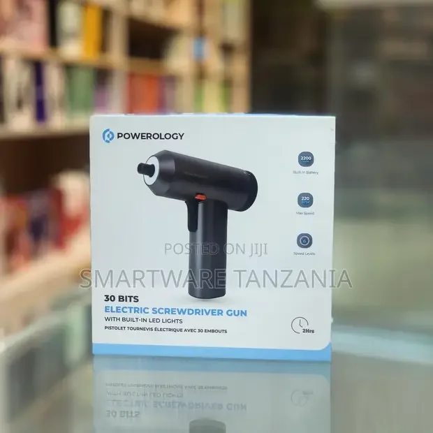 Powerology 30 Bits Electric Screwdriver Gun - Buy in Dar es Salaam, Tanzania | Smartware