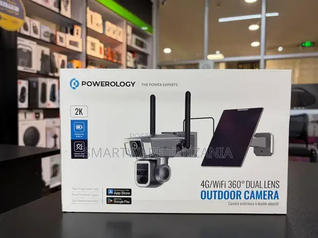 Powerology 4G WiFi 360 Dual Lens Outdoor Camera - Buy in Dar es Salaam, Tanzania | Smartware