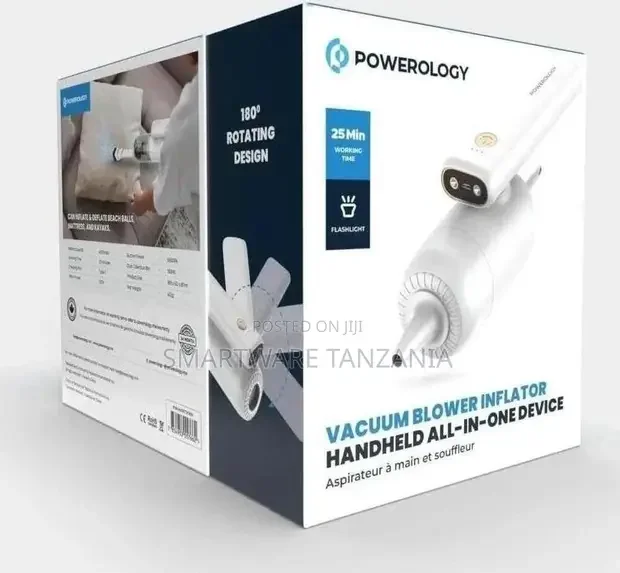 Powerology 4in1 180° Foldable Car Vacuum Cleaner - Buy in Dar es Salaam, Tanzania | Smartware