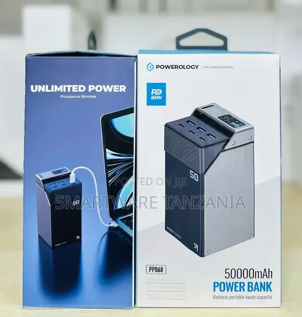 Powerology 50000mah Power Bank 65w Pd Fast Charging Multi-Port