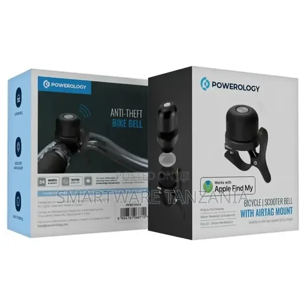 Powerology Bicycle Scooter Bell With Airtag Mount - Buy in Dar es Salaam, Tanzania | Smartware