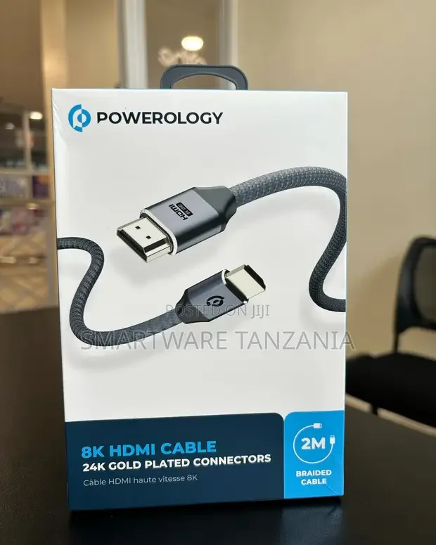 Powerology HDMI Cable Gold Plated 2m Ultra HD - Buy in Dar es Salaam, Tanzania | Smartware