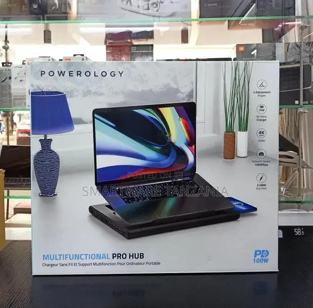 Powerology Multi-Functional Pro Hub Laptop Stand - Buy in Dar es Salaam, Tanzania | Smartware