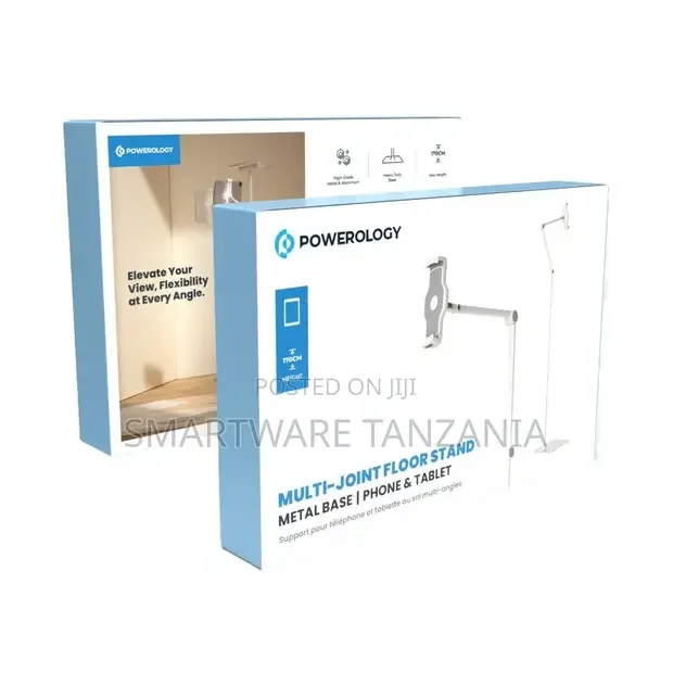 Powerology Multi-Joint Floor Stand Metal Base Phone Tablet - Buy in Dar es Salaam, Tanzania | Smartware