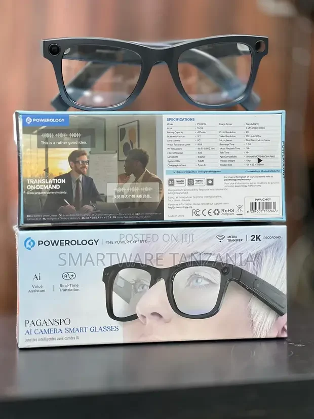 Powerology Paganspo Ai Camera Smart Glasses - Buy in Dar es Salaam, Tanzania | Smartware