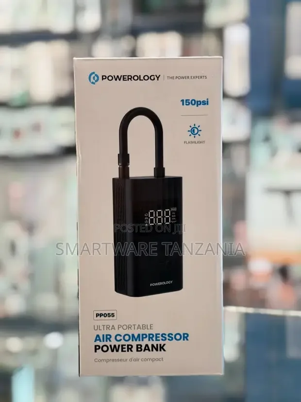 Powerology PP055 Air Compressor - 150PSI Portable Tire Inflator - Buy in Dar es Salaam, Tanzania | Smartware