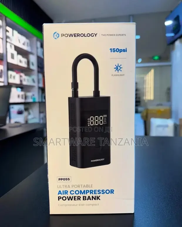 Powerology PP055 Ultra Portable Air Compressor Power Bank - Buy in Dar es Salaam, Tanzania | Smartware