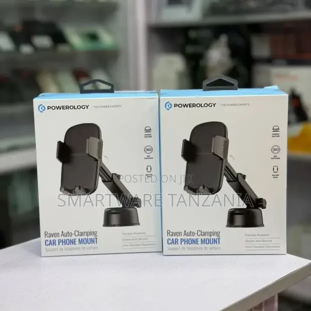 Powerology Raven Auto-Clamping Car Phone Mount - Buy in Dar es Salaam, Tanzania | Smartware