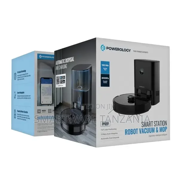 Powerology Smart Station Robot Vacuum Mop - Buy in Dar es Salaam, Tanzania | Smartware