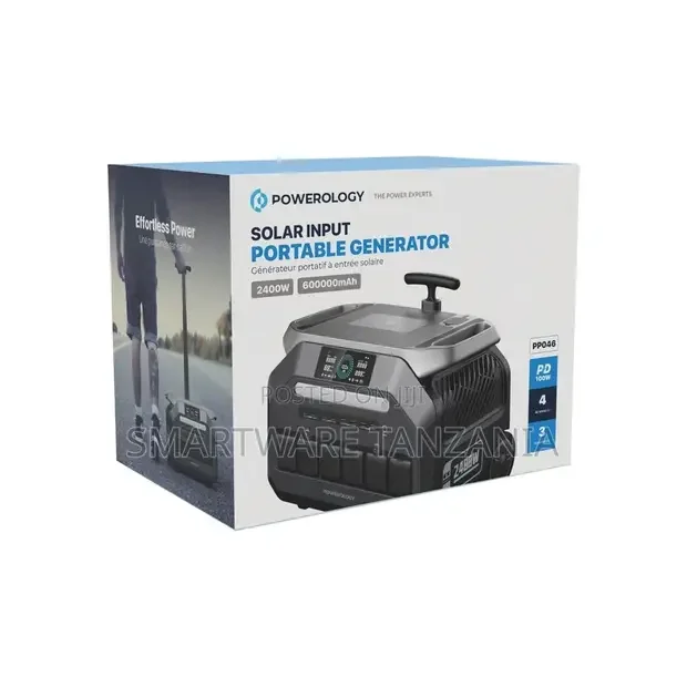 Powerology Solar Input Portable Generator - Buy in Dar es Salaam, Tanzania | Smartware