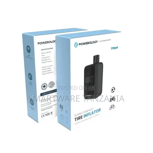 Powerology Super Compact Tire Inflator - Buy in Dar es Salaam, Tanzania | Smartware