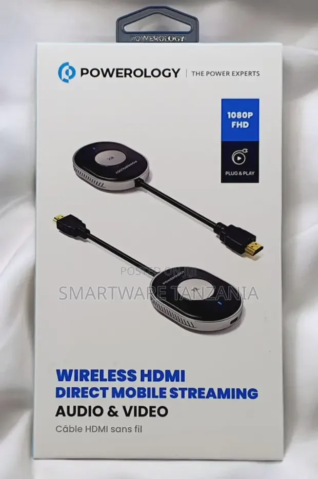 Powerology Wireless HDMI 1080P FHD Plug Play - Buy in Dar es Salaam, Tanzania | Smartware