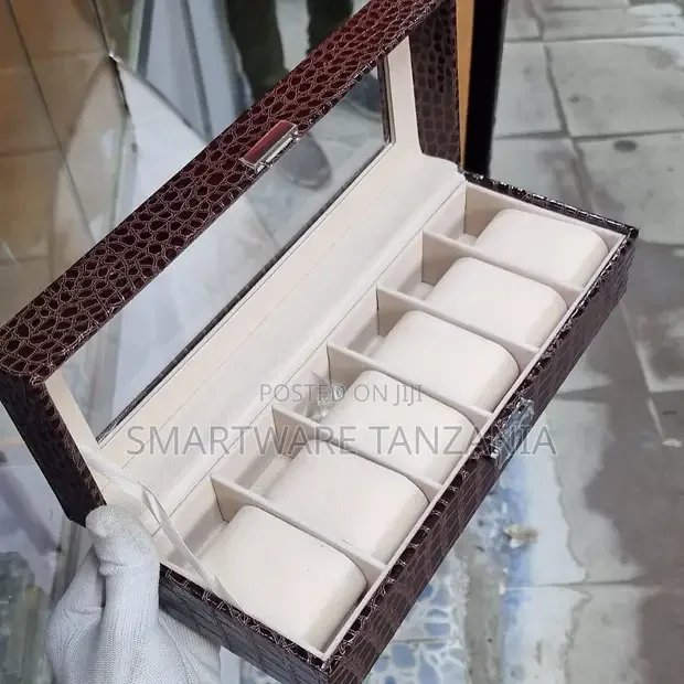 Premium Leather Watch Box 5 Slot Display Case - Buy in Dar es Salaam, Tanzania | Smartware