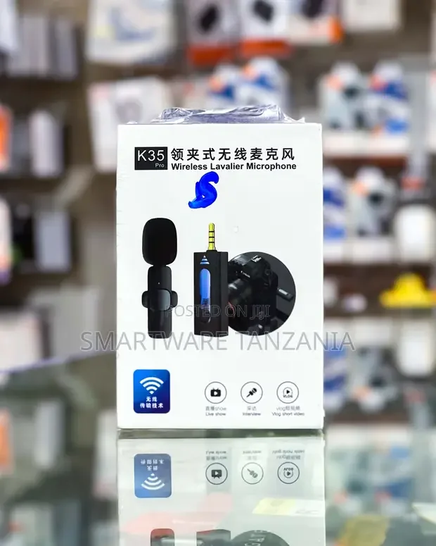 Pro Wireless Lavalier Microphone for Camera Live Vlog - Buy in Dar es Salaam, Tanzania | Smartware