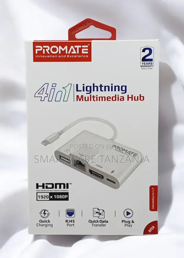 Promate 4-in-1 Lightning Multimedia Hub - Buy in Dar es Salaam, Tanzania | Smartware