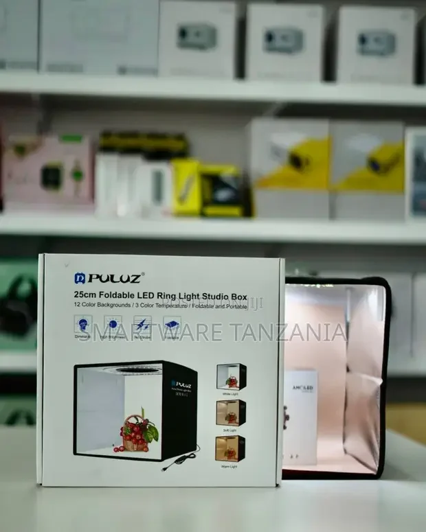 Puluz 25cm Foldable LED Photo Studio Light Box - Buy in Dar es Salaam, Tanzania | Smartware