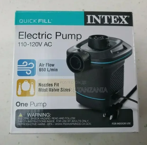 Quick Fill Electric Air Pump With 3 Nozzles - Buy in Dar es Salaam, Tanzania | Smartware