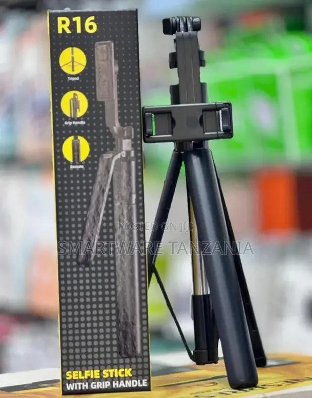 R16 Selfie Stick Tripod Stand Bluetooth Remote Extendable - Buy in Dar es Salaam, Tanzania | Smartware