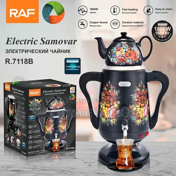 Raf 1800w Electric Samovar Floral Design - Buy in Dar es Salaam, Tanzania | Smartware