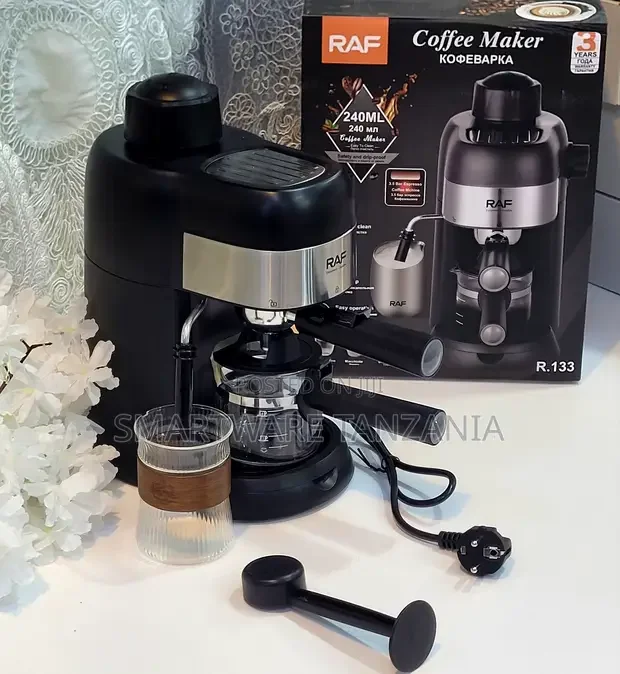 RAF 240ml Espresso Machine With Milk Frother Model R.133 - Buy in Dar es Salaam, Tanzania | Smartware