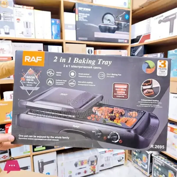 RAF 2-in-1 Baking Tray Electric Grill 1600w Model R.2695 - Buy in Dar es Salaam, Tanzania | Smartware