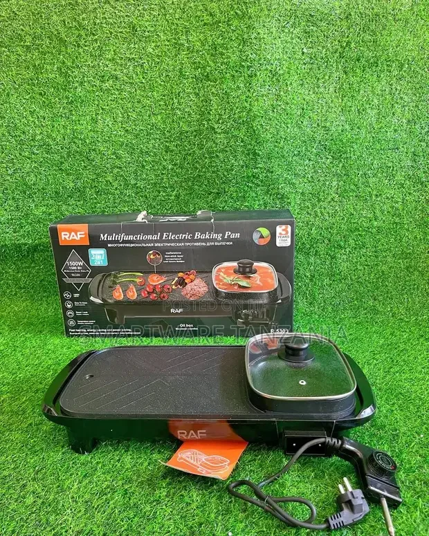 RAF 2 In 1 Electric Smokeless Grill And Hot Pot - Buy in Dar es Salaam, Tanzania | Smartware